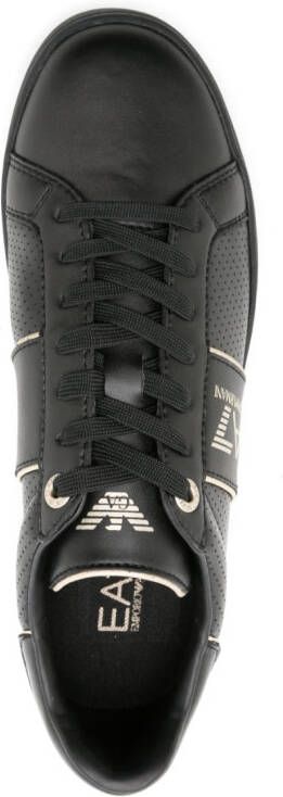 Ea7 Emporio Armani leather low-top sneakers Black
