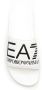 Ea7 Emporio Ar i logo-embossed faux-leather slides White - Thumbnail 4