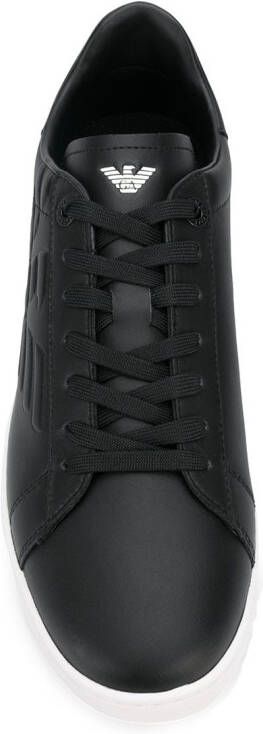 Ea7 Emporio Armani logo low-top sneakers Black