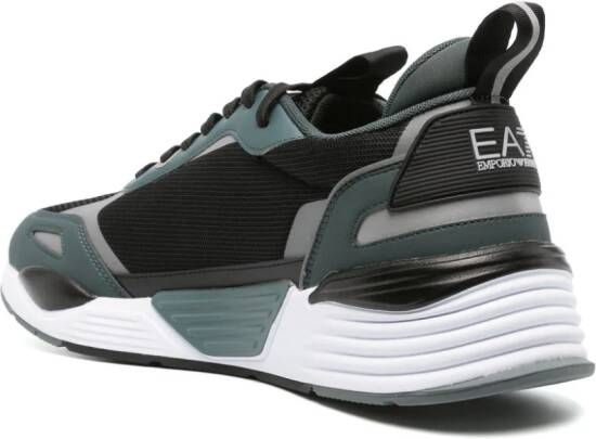 Ea7 Emporio Armani logo-patch panelled sneakers Black