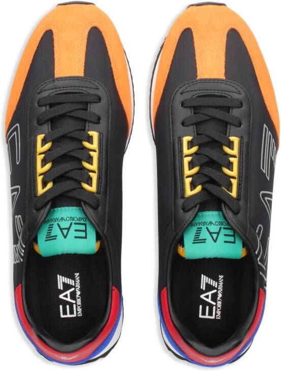 Ea7 Emporio Armani logo-print colour-block sneakers Black