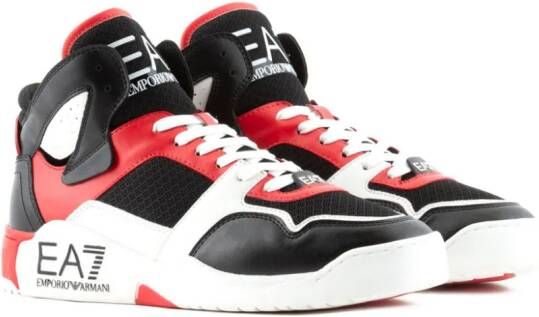 Ea7 Emporio Ar i logo-print hi-top sneakers Black