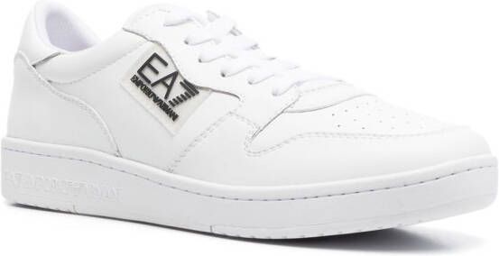 Ea7 Emporio Armani logo-print lace-up sneakers White