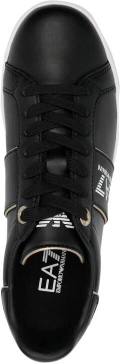 Ea7 Emporio Armani logo-print leather sneakers Black