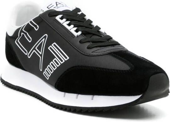 Ea7 Emporio Armani logo-print panelled sneakers Black