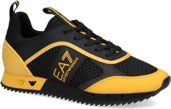 Ea7 Emporio Armani logo-print panelled sneakers Black