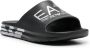 Ea7 Emporio Armani logo-print slip-on slides Black - Thumbnail 2