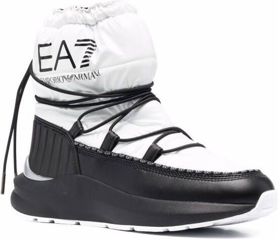 Ea7 Emporio Armani logo-print snow boots White