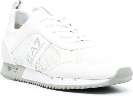 Ea7 Emporio Armani logo side stripe low-top sneakers White