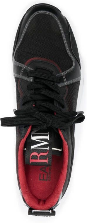 Ea7 Emporio Armani mesh-panelled low-top sneakers Black