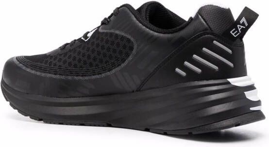 Ea7 Emporio Armani panelled lace-up sneakers Black