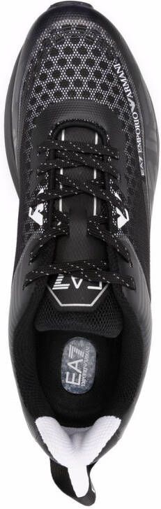 Ea7 Emporio Armani panelled lace-up sneakers Black