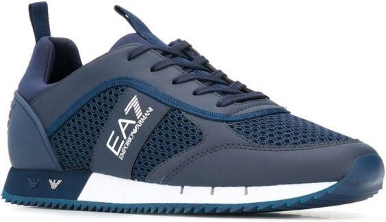Ea7 Emporio Armani side logo sneakers Blue