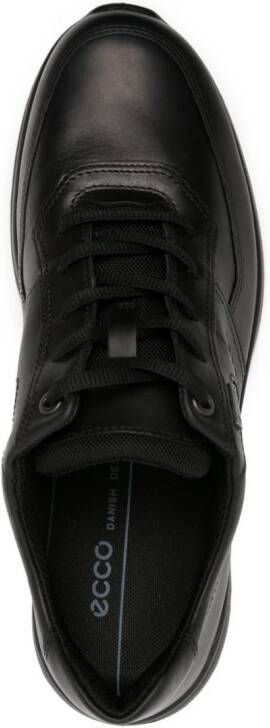 ECCO Irving logo-embossed leather sneakers Black