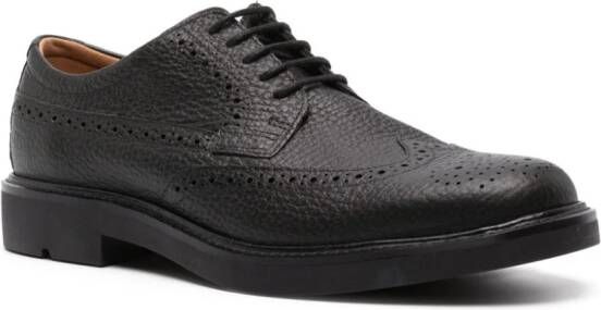 ECCO Metropole London perforated leather brogues Black