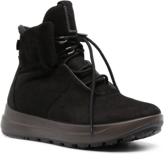 ECCO Solice drawstring suede boots Black