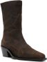 Eckhaus Latta 70mm zip-up suede boots Brown - Thumbnail 2