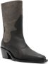 Eckhaus Latta 70mm zipped leather boots Grey - Thumbnail 2
