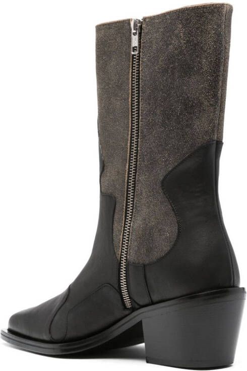 Eckhaus Latta 70mm zipped leather boots Grey