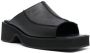 Eckhaus Latta block heel leather sandals Black - Thumbnail 2