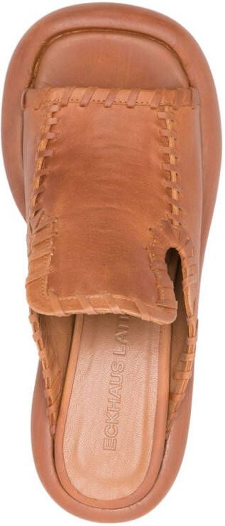 Eckhaus Latta Court 105mm square-toe mules Brown