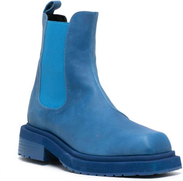 Eckhaus Latta Mike 50mm square-top ankle boots Blue