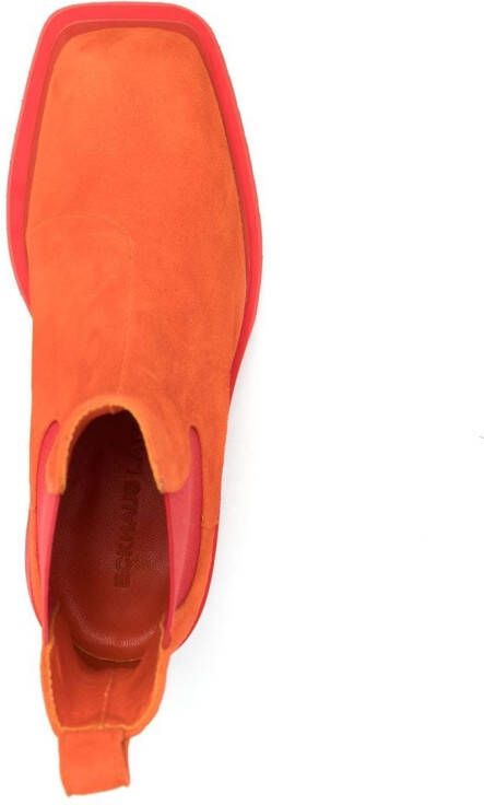 Eckhaus Latta Mike elasticated-side panel boots Orange