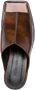 Eckhaus Latta panelled leather mules Brown - Thumbnail 4