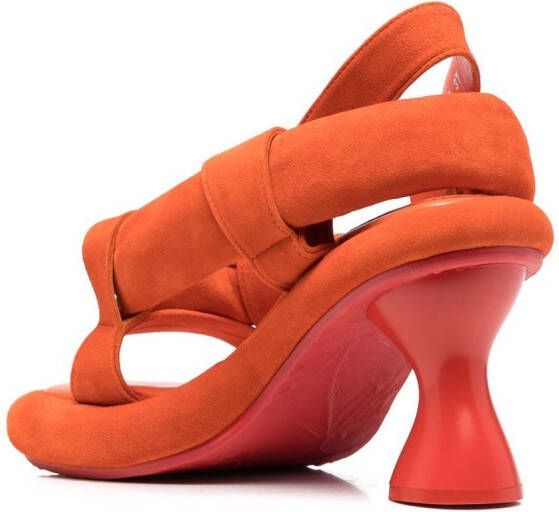 Eckhaus Latta Tube 115mm open-toe sandals Orange