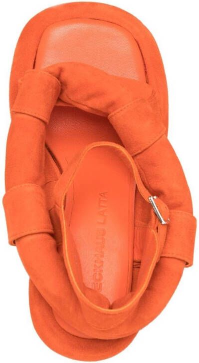 Eckhaus Latta Tube 115mm open-toe sandals Orange