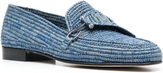 Edhen Milano Agadir straw loafers Blue