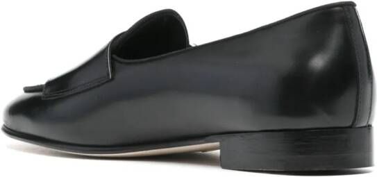 Edhen Milano Brera leather monk shoes Black