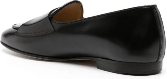 Edhen Milano Comporta hook leather loafers Black