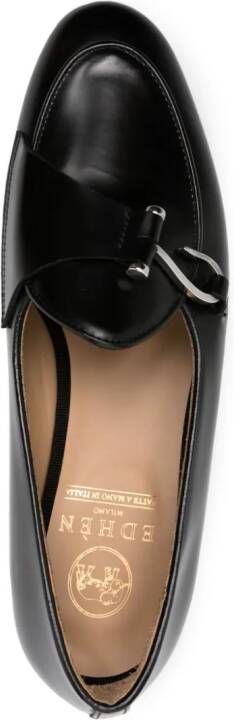 Edhen Milano Comporta hook leather loafers Black