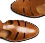 Edhen Milano cut out-detail leather sandals Brown - Thumbnail 4