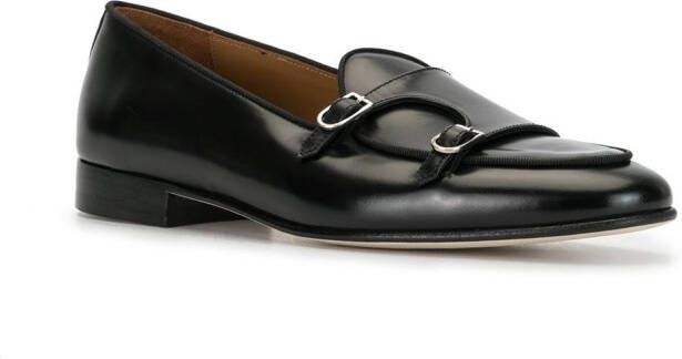 Edhen Milano double monk strap loafers Black