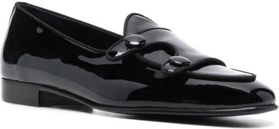 Edhen Milano patent-leather loafers Black