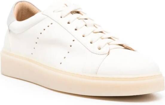 Eleventy lace-up leather sneakers White