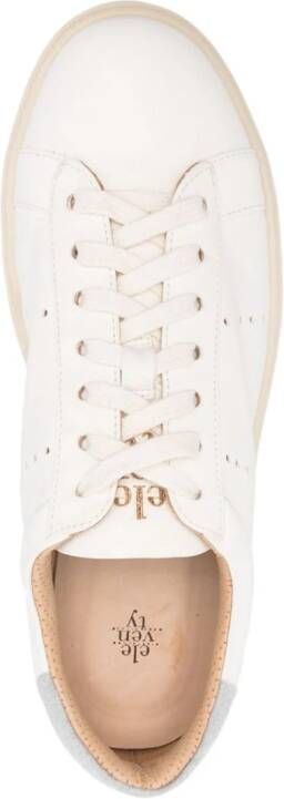 Eleventy lace-up leather sneakers White