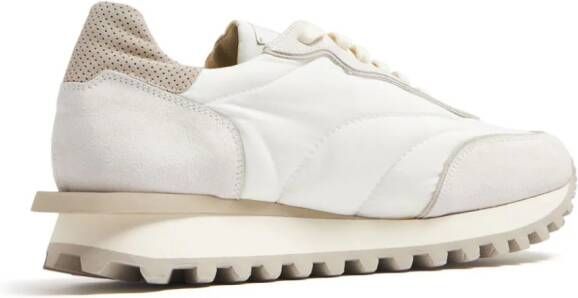 Eleventy logo-patch panelled sneakers White