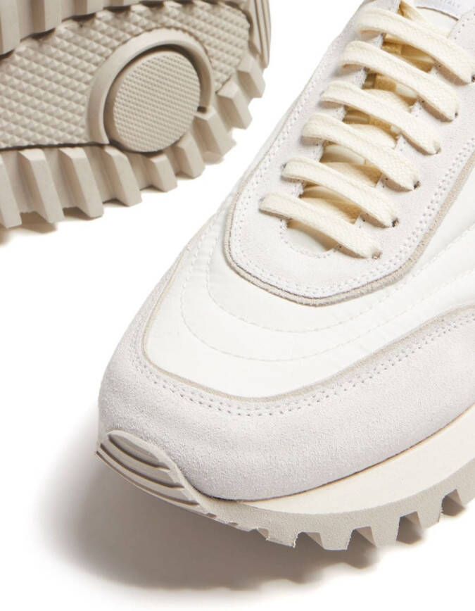 Eleventy logo-patch panelled sneakers White