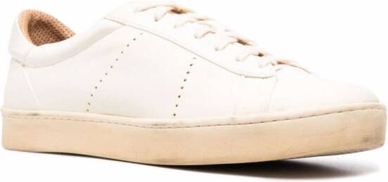 Eleventy low-top leather sneakers Neutrals