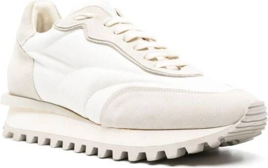 Eleventy quilted panelled sneakers White