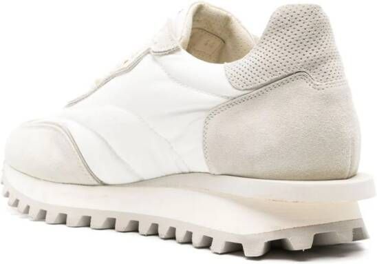 Eleventy quilted panelled sneakers White