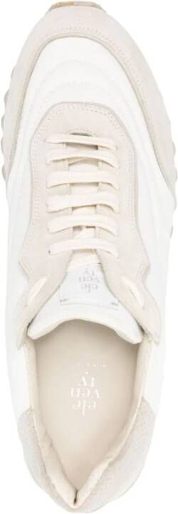 Eleventy quilted panelled sneakers White