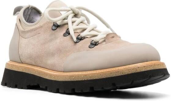 Eleventy suede and rubber sneakers Neutrals