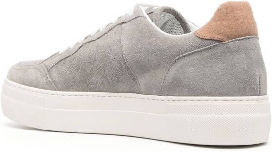 Eleventy suede lace-up sneakers Grey