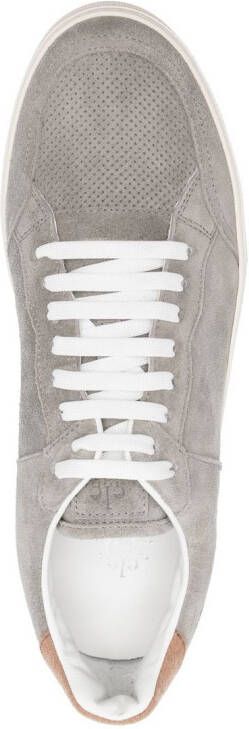 Eleventy suede lace-up sneakers Grey