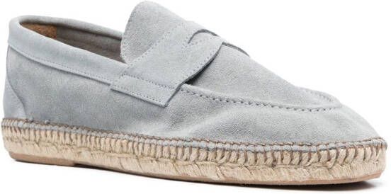 Eleventy suede penny espadrilles Blue