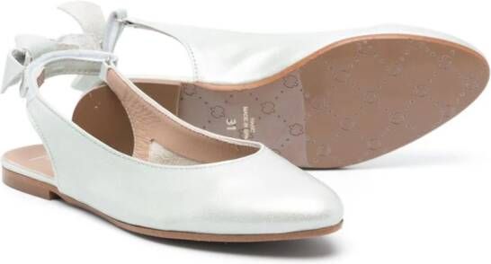 Eli1957 bow-detailing leather ballerina shoes Grey